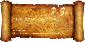 Pirnitzer Zsóka névjegykártya